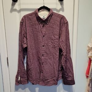 Old Navy Men's Maroon Casual Button-Down Shirt